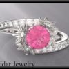 Pink Sapphire And Diamond Engagement