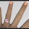 Pink Sapphire And Diamond Engagement