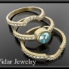 Aquamarine Wedding Ring Set