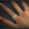 Aquamarine Wedding Ring Set