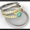 Tourmaline Wedding Ring Set