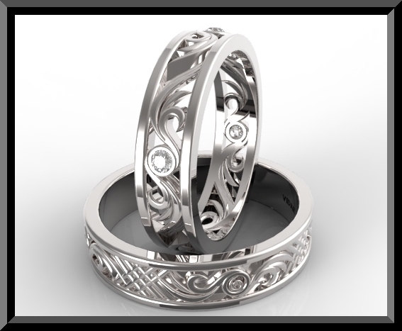 Diamond Matching Wedding Band Vidar Jewelry Unique Custom