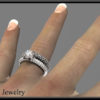 Black And White Diamond Wedding Ring Set