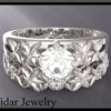 white sapphire wedding ring set