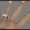 white sapphire wedding ring set