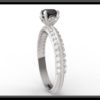 Black And White Diamond Engagement Ring For Women