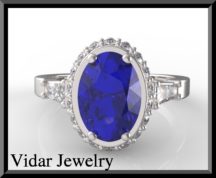 Vintage Sapphire And Diamond Engagement Ring