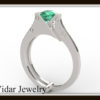 Emerald Handcuff Engagmenet Ring