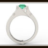 Emerald Handcuff Engagmenet Ring