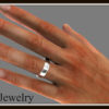 Mens Princess Cut Diamond Wedding Ring