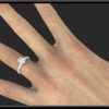 Sterling Silver Aquamarine Engagement Ring.