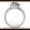 Black Diamond Engagement Ring White Gold