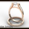 Rose Gold Bridal Ring Set