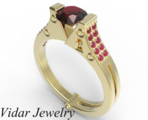 Ruby Handcuff Engagement Ring