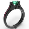 Black Gold Handcuff Engagement Ring