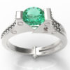 Unique Emerald And Black Diamond Pave Ring