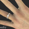 Diamond Heart Handcuff Engagement Ring