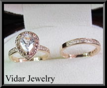 Pear Diamond Wedding Ring Set
