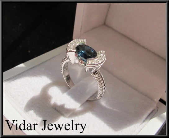 Sapphire And Diamond Engagement Ring