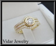 Yellow Gold Diamonds Wedding Ring Set
