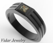 Black Gold Fancy Color Brown Natural Diamond Engagement Ring