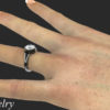 Black Gold Moissanite Engagement Ring