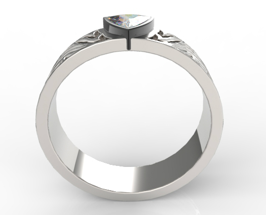 Trillion Cut Diamond Wedding Ring | Vidar Jewelry - Unique Custom ...