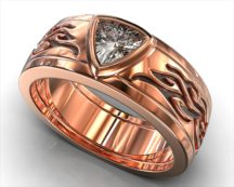Rose Gold Tribal Diamond Ring