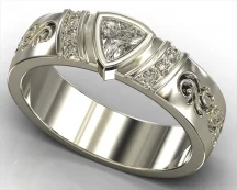White Gold Diamond Tribal Ring