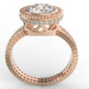 Custom Rose Gold Diamond Engagement Ring