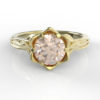 Custom Pink Morganite Flower Engagement Ring