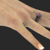 Custom Pink Sapphire Filigree Engagement Ring