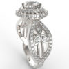 2.20 Ct Flower Diamond Engagement Ring