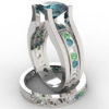 Multi Color Diamond Bridal Ring Set