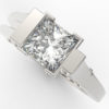 0.50 Ct Princess Cut Diamond Handcuffs Engagement Ring