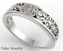 Delicate Lace Wedding Band