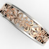 Rose And White Gold Lace Wedding band