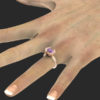Rose Gold Oval Purple Amethyst Engagement Ring