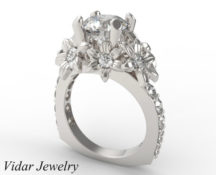 Three Carat Diamond Flower Engagement Ring!