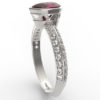 Pear Ruby Diamond Engagement Ring