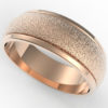 14K Rose Gold Unique Wedding Band For A Women