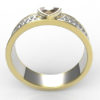 Trillion Cut Chocolate Diamond Wedding Ring For A Men