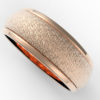 14K Rose Gold Unique Wedding Band For A Women