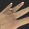Princess Cut Diamond Two Tone Gold Engagement Ring