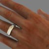 Trillion Cut Chocolate Diamond Wedding Ring For A Men
