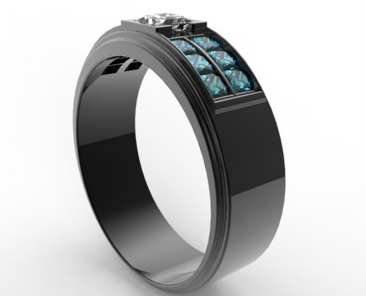 Vidar Jewelry – Unique Custom Engagement And Wedding Rings Men's Black ...