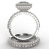 Wedding Ring Set 2 Carat Princess Cut Diamond Bridal Ring Set