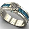 Blue Diamond Wedding Ring