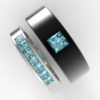 Unique Aquamarine Matching Bands For Him And Her