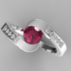 Ruby Tension Set Engagement Ring